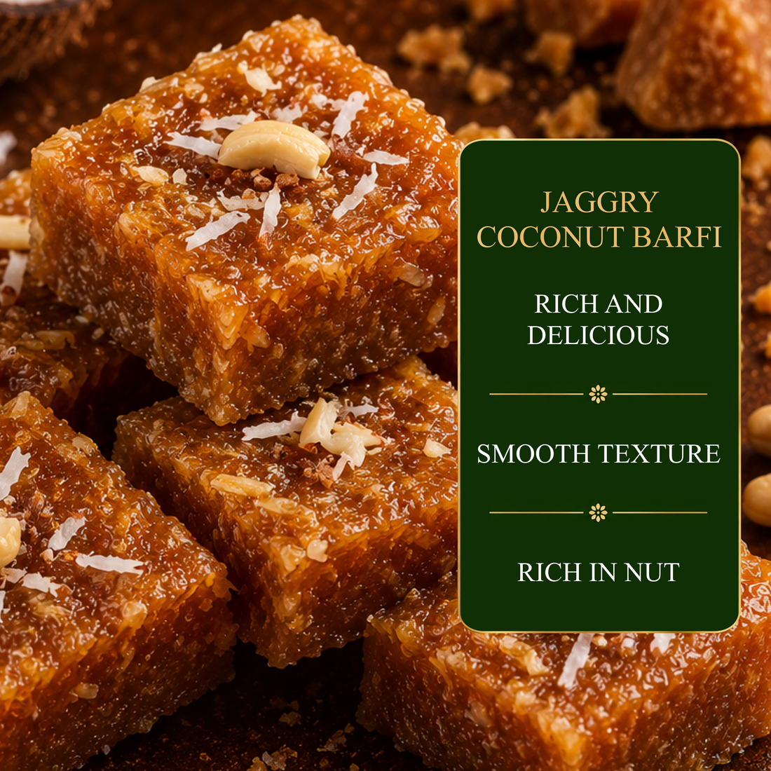 Jaggry Coconut Barfi